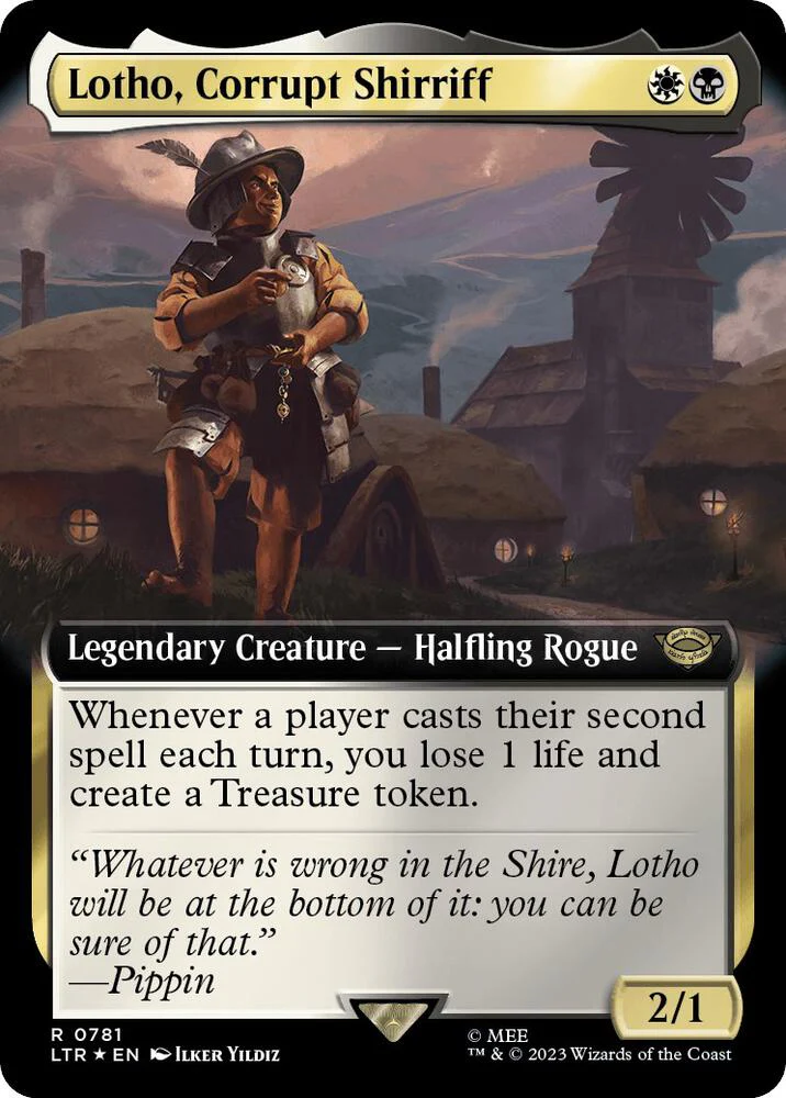 Lotho, Corrupt Shirriff [#0781 Extended Art Surge Foil] (LTR-R)