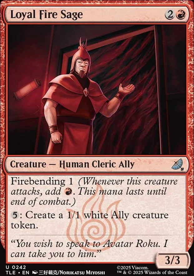 Loyal Fire Sage [ #0242 ] (TLE-U) - Image 2