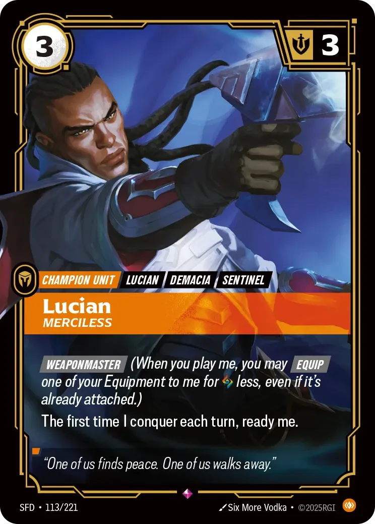 Lucian - Merciless - 113/221 (SFD) Rare