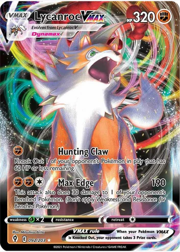 Lycanroc V - 092/203 (SWSH07) Ultra Rare - Near Mint Holofoil