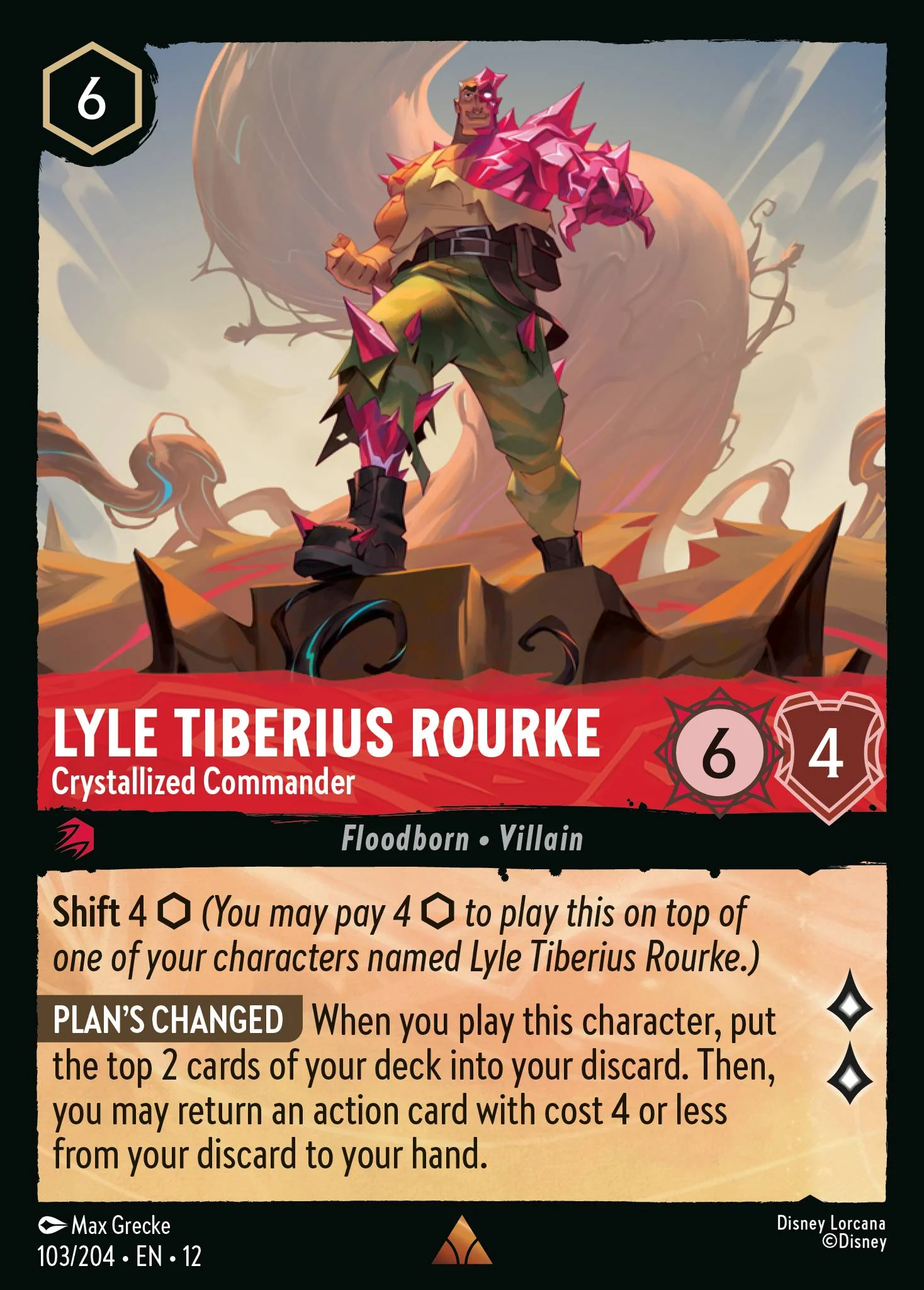 Lyle Tiberius Rourke - Crystallized Commander (Wilds Unknown - 103/204) Rare