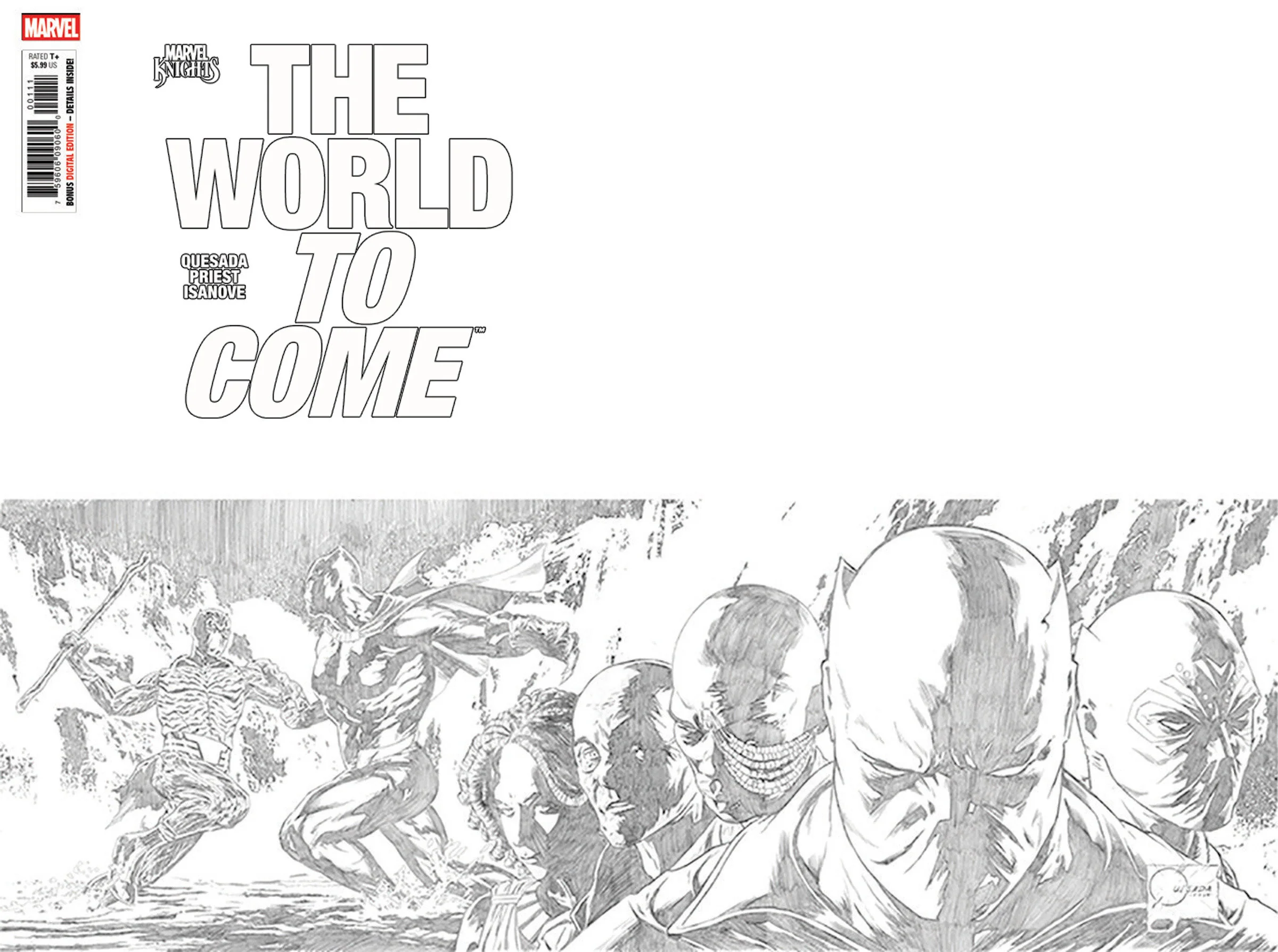 MARVEL KNIGHTS: THE WORLD TO COME #1 JOE QUESADA RATIO VIRGIN 2ND PRINTING VARIANT