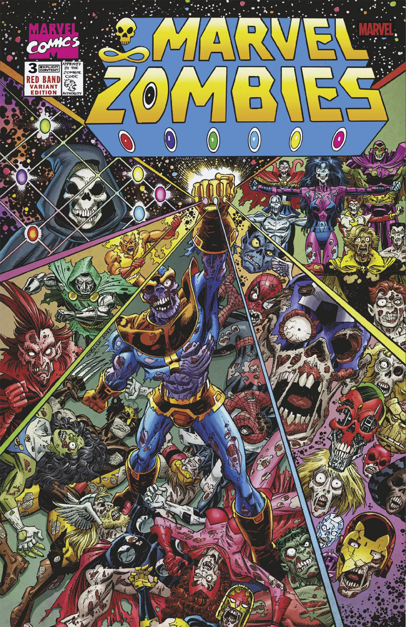 MARVEL ZOMBIES: RED BAND #3 SCOTT KOBLISH RETRO ZOMBIE VARIANT [POLYBAGGED]