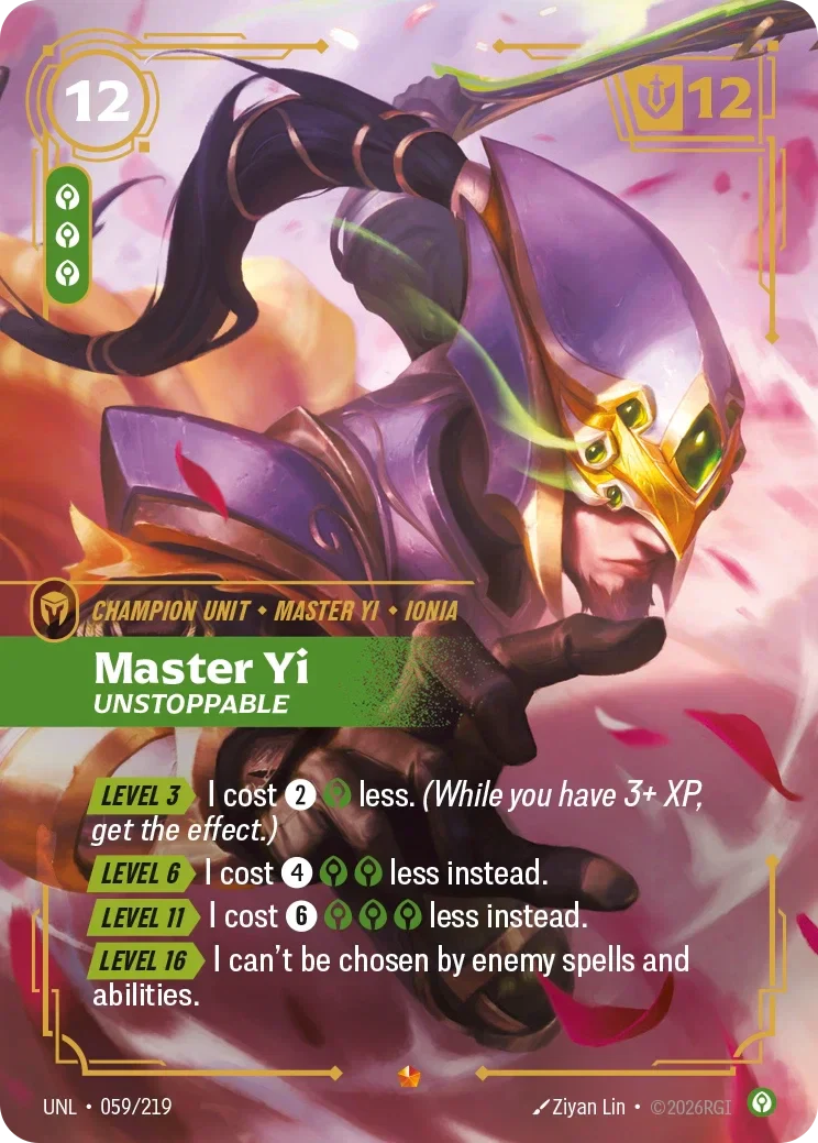 Master Yi - Unstoppable - 059/219 (UNL)  Epic