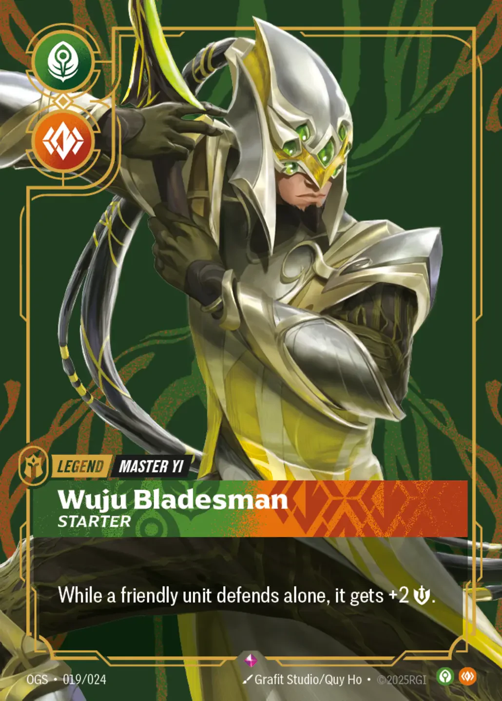 Master Yi - Wuju Bladesman (Starter) - 019/024 (OGS) Rare