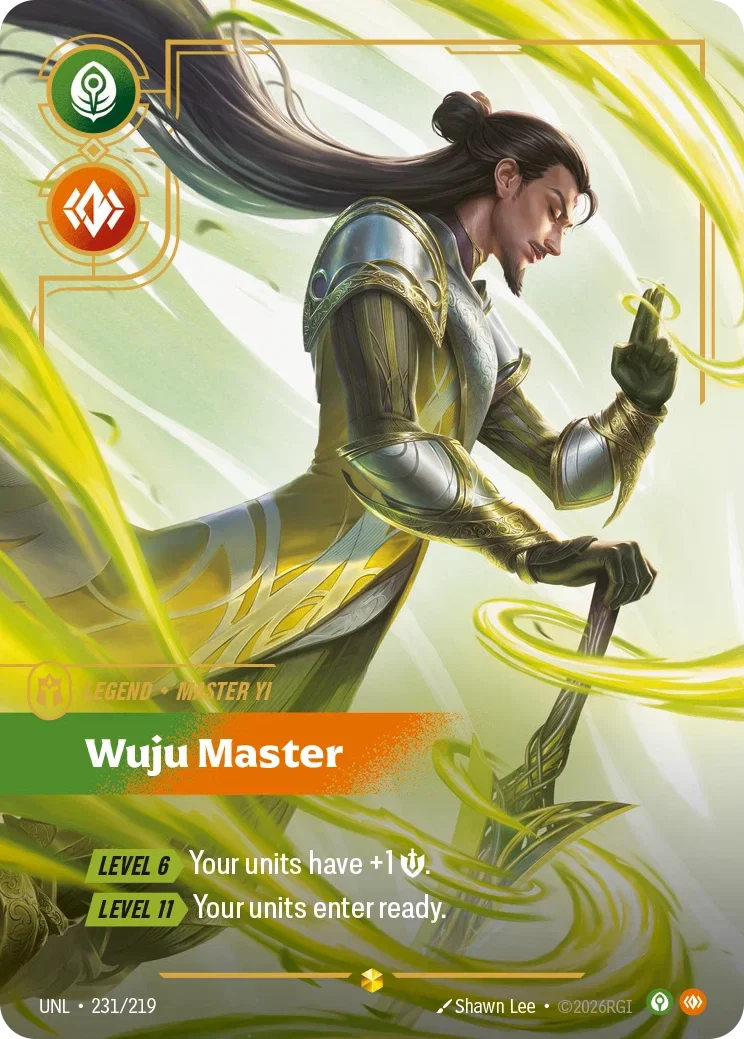 Master Yi - Wuju Master (Overnumbered) - 231/219 (UNL)  Showcase