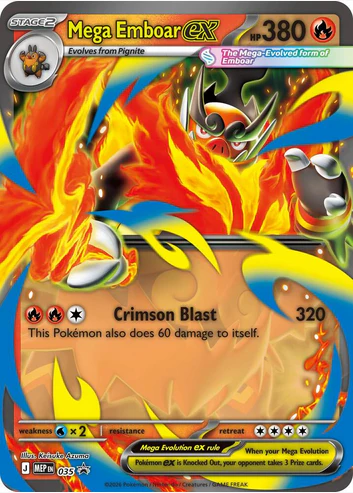 Mega Emboar Ex - 035 (MEP) Promo Near Mint Holofoil
