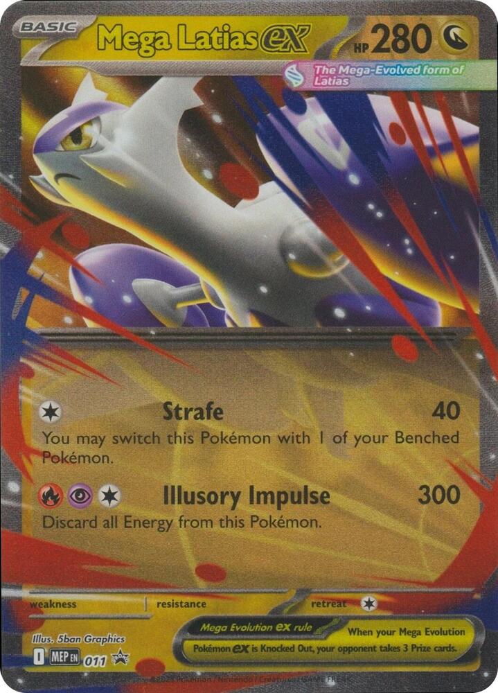 Mega Latias ex - 011 (MEP) Promo Rare Holofoil Near Mint