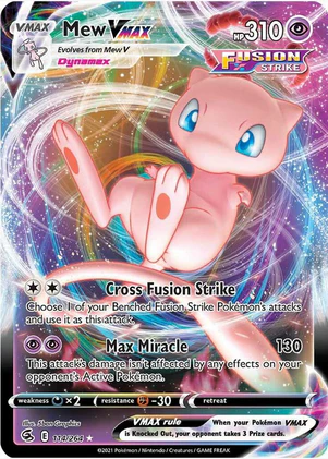 Mew VMAX - 114/264 (SWSH08) Ultra Rare - Damaged Holofoil