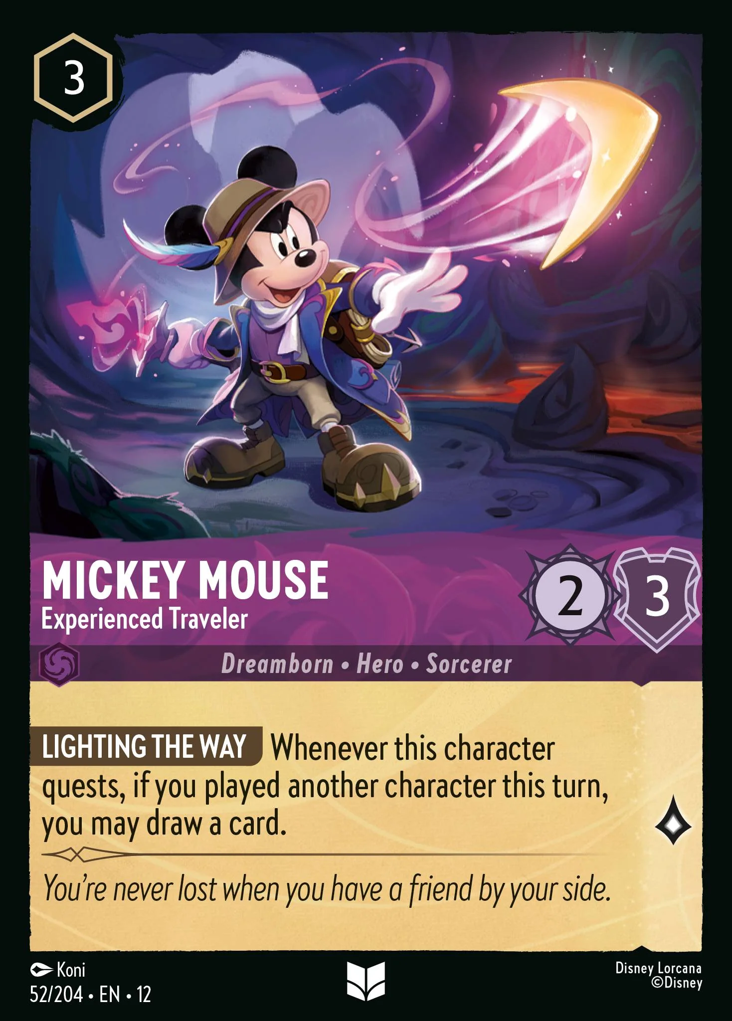 Mickey Mouse - Experienced Traveler (Wilds Unknown - 052/204) Uncommon