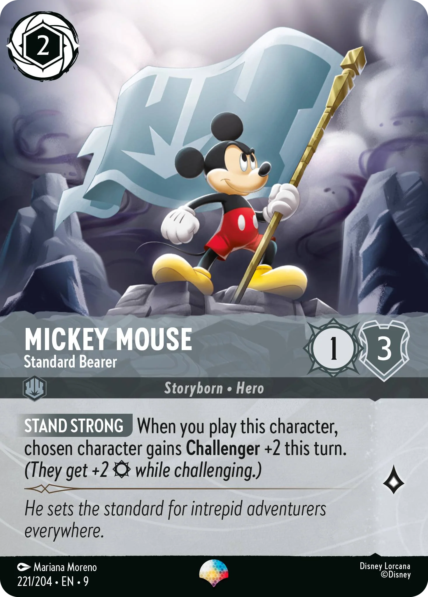 Mickey Mouse - Standard Bearer (Fabled - 221/204)  Epic