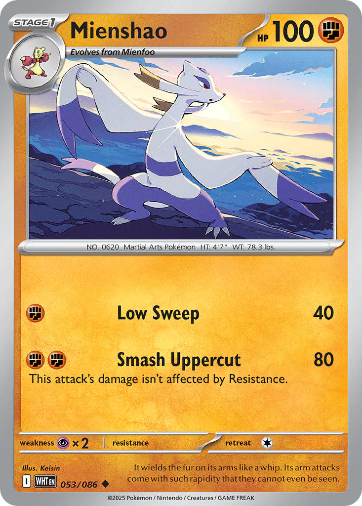 Mienshao (Master Ball Pattern) - 053/086 (WHT) Uncommon