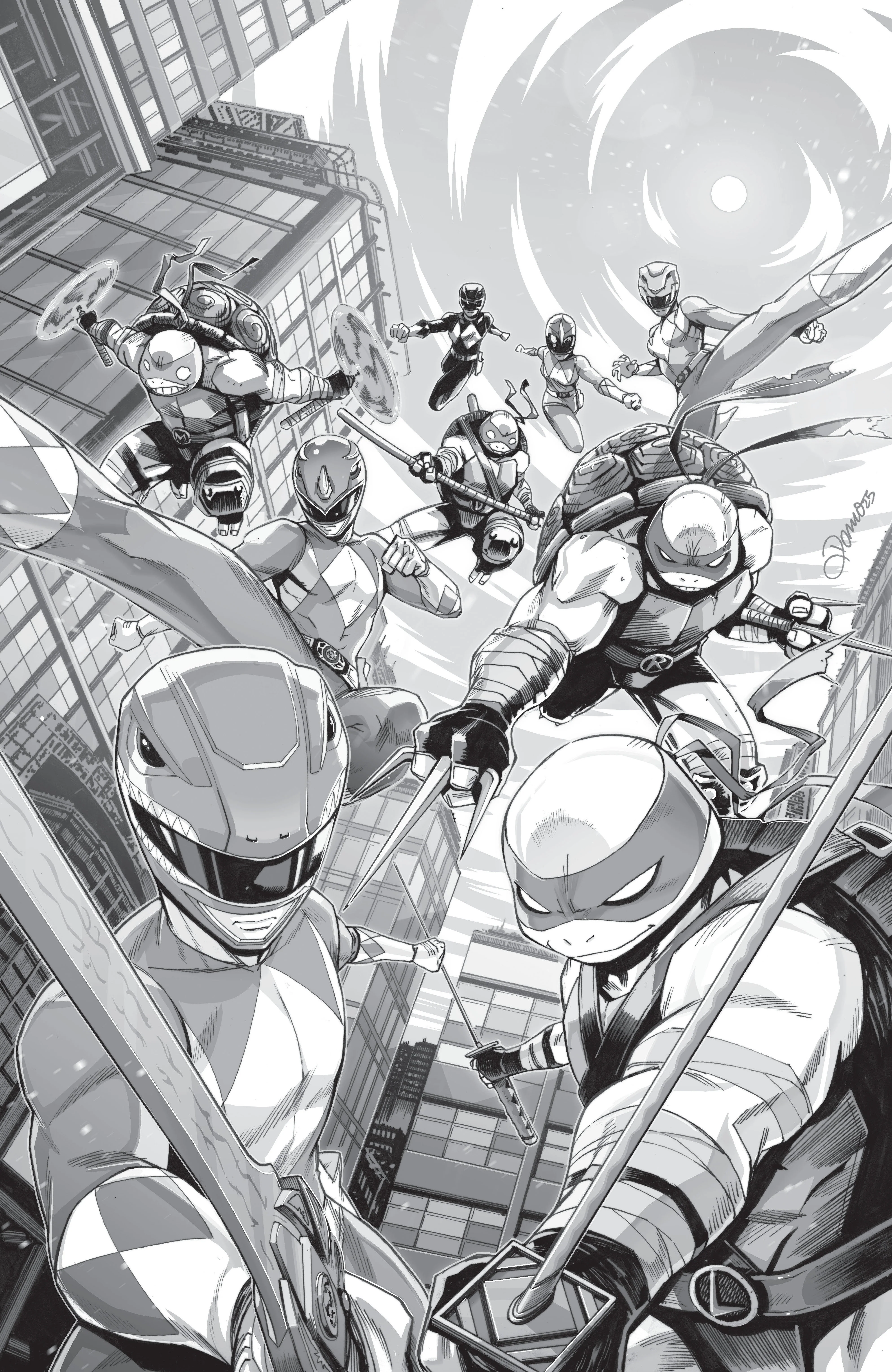 Mighty Morphin Power Rangers/ Teenage Mutant Ninja Turtles III #1 G 1:10 INCV (Full Art, Zonno)