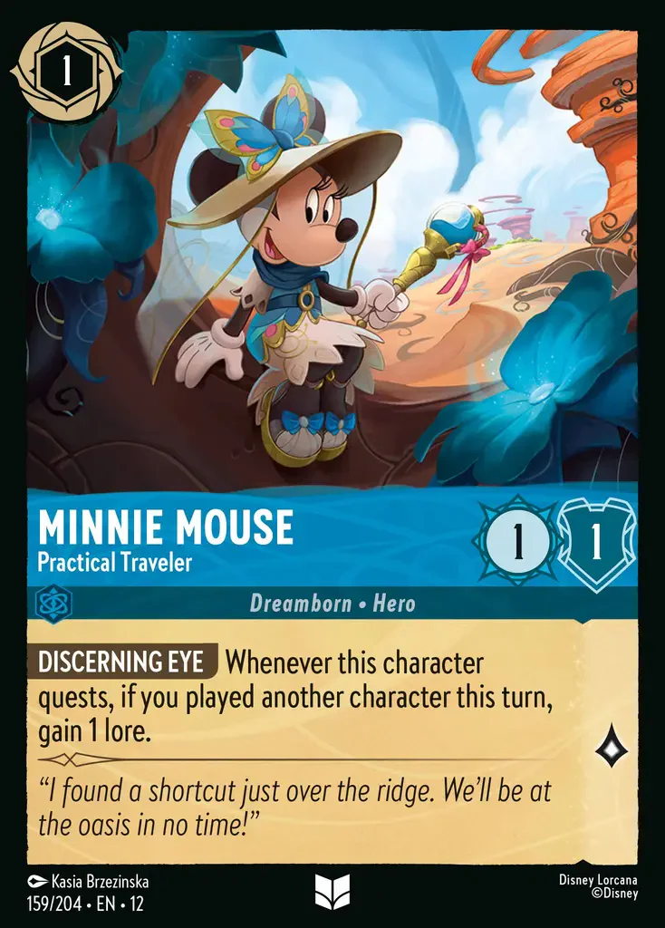 Minnie Mouse - Practical Traveler (Wilds Unknown - 159/204) Uncommon
