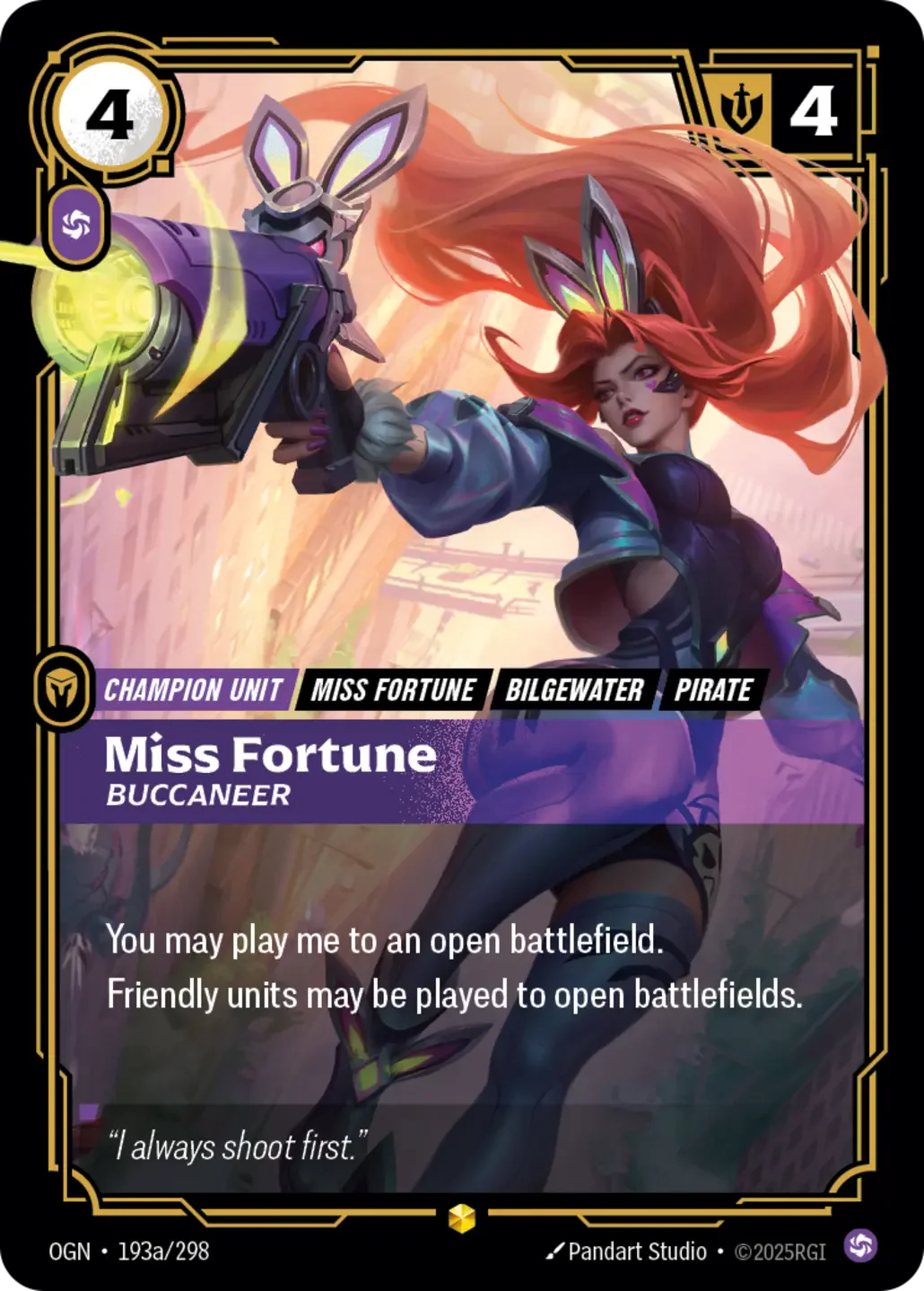 Miss Fortune - Buccaneer (Alternate Art) - 193a/298 (OGN) Showcase