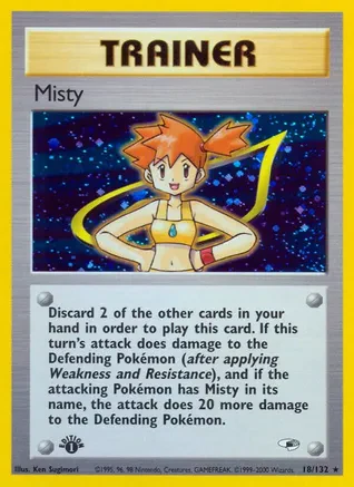 Misty - 018/132 (G1) Holo Rare - Near Mint Unlimited Holofoil