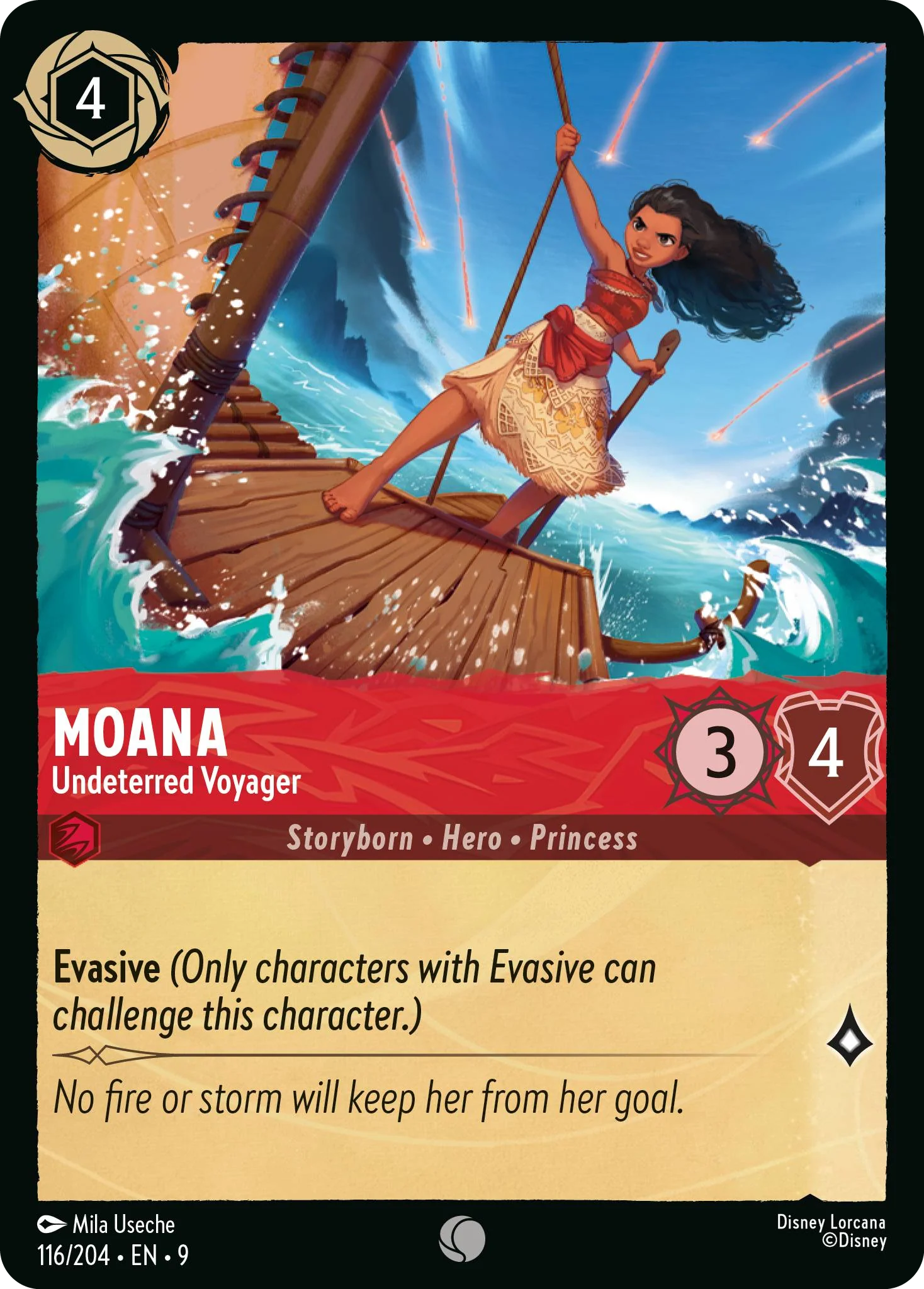 Moana - Undeterred Voyager (Fabled - 116/204)  Common