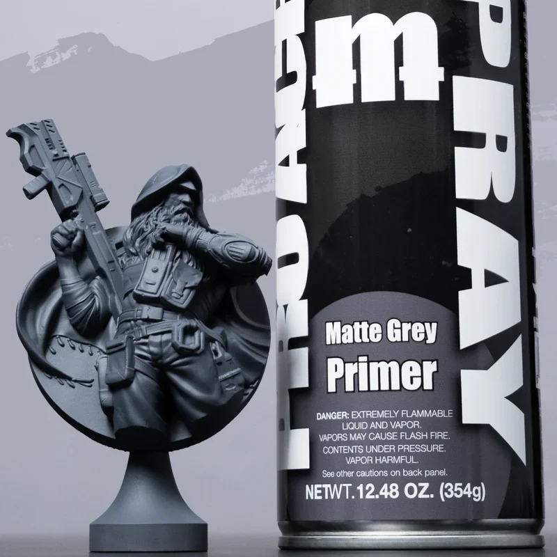 Monument Hobbies: PRO Acryl Spray - P05 Matte Grey Primer (120mL) - Image 2