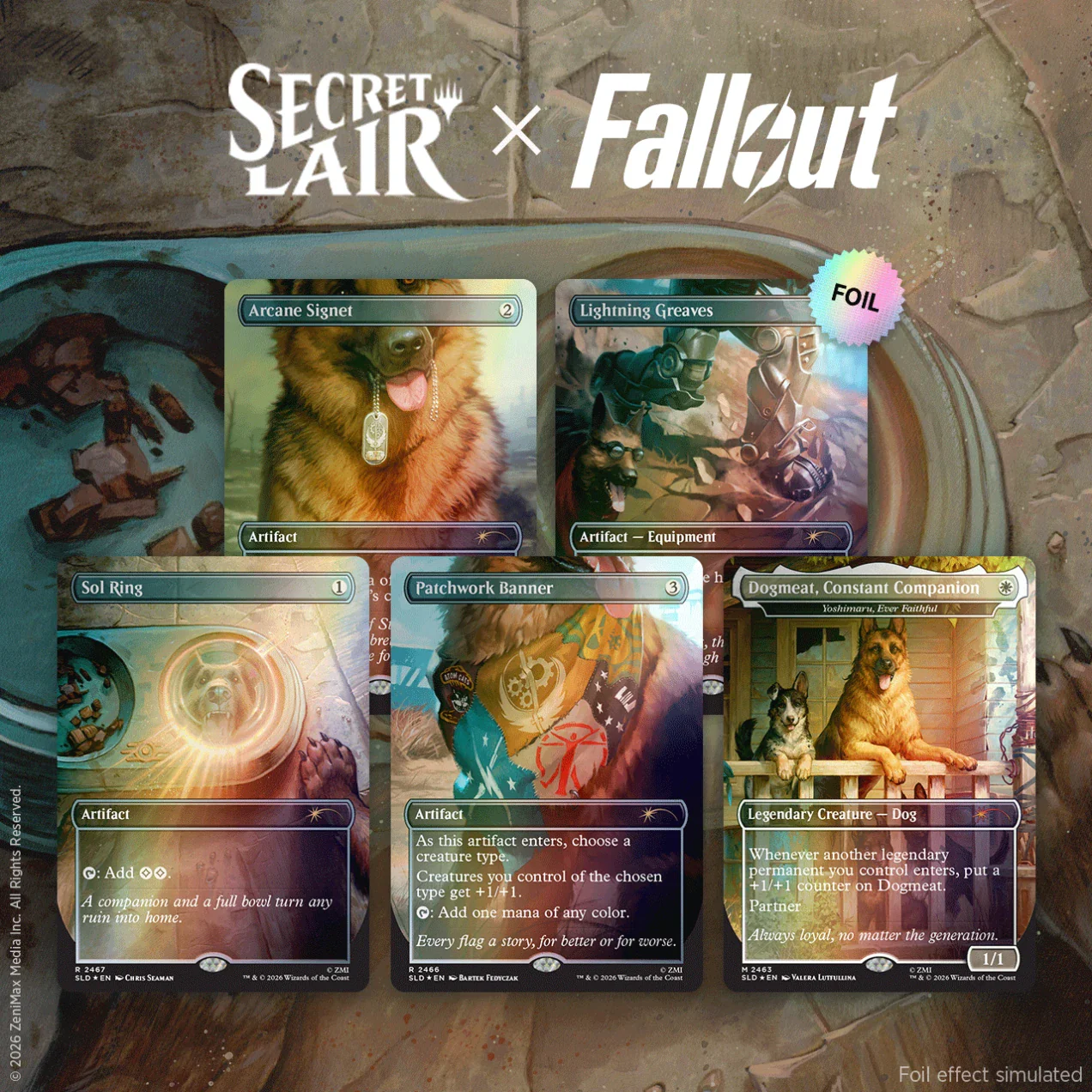 MTG: Secret Lair x Fallout: Greet the Dog Foil Edition