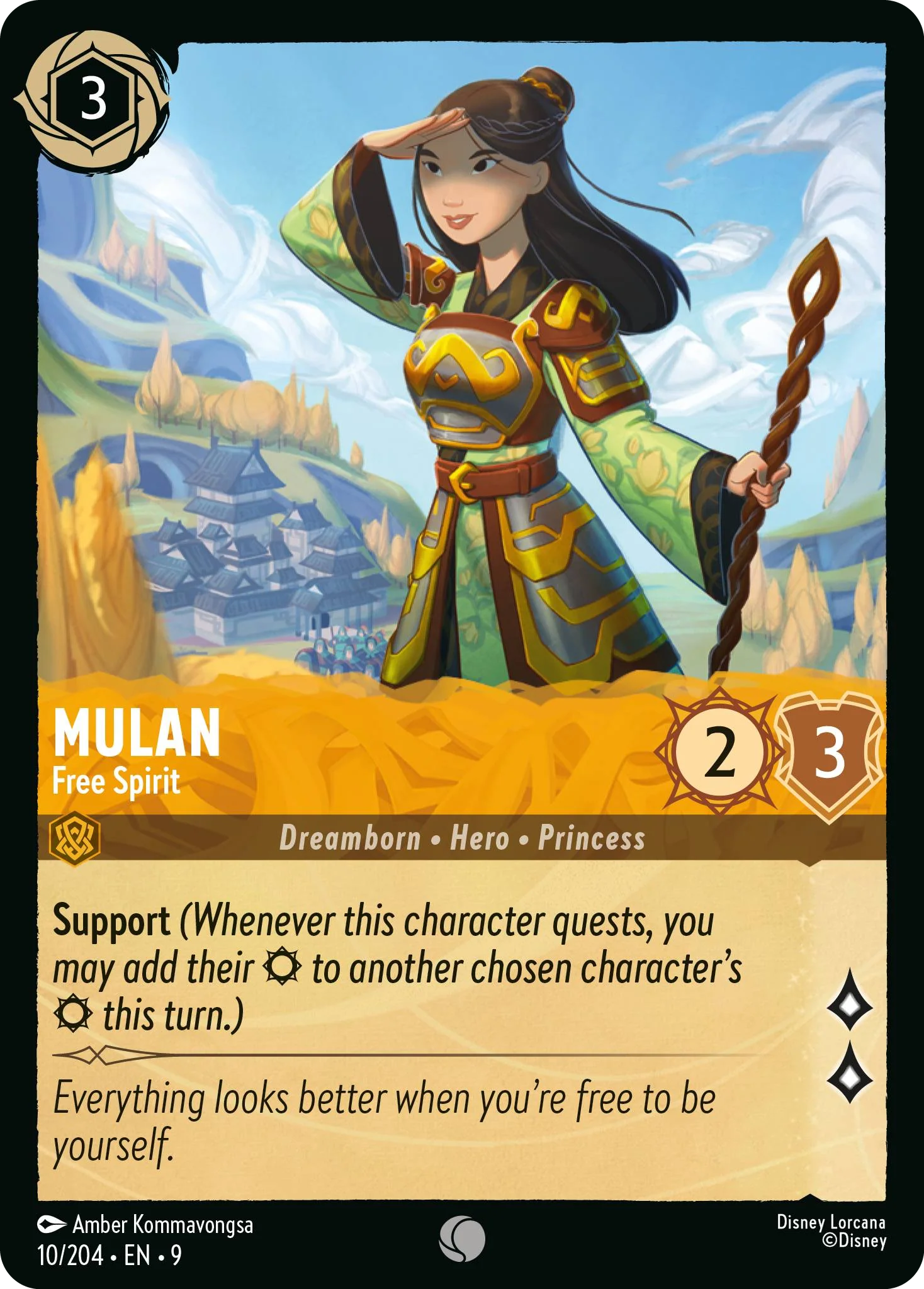 Mulan - Free Spirit (Fabled - 010/204)  Common