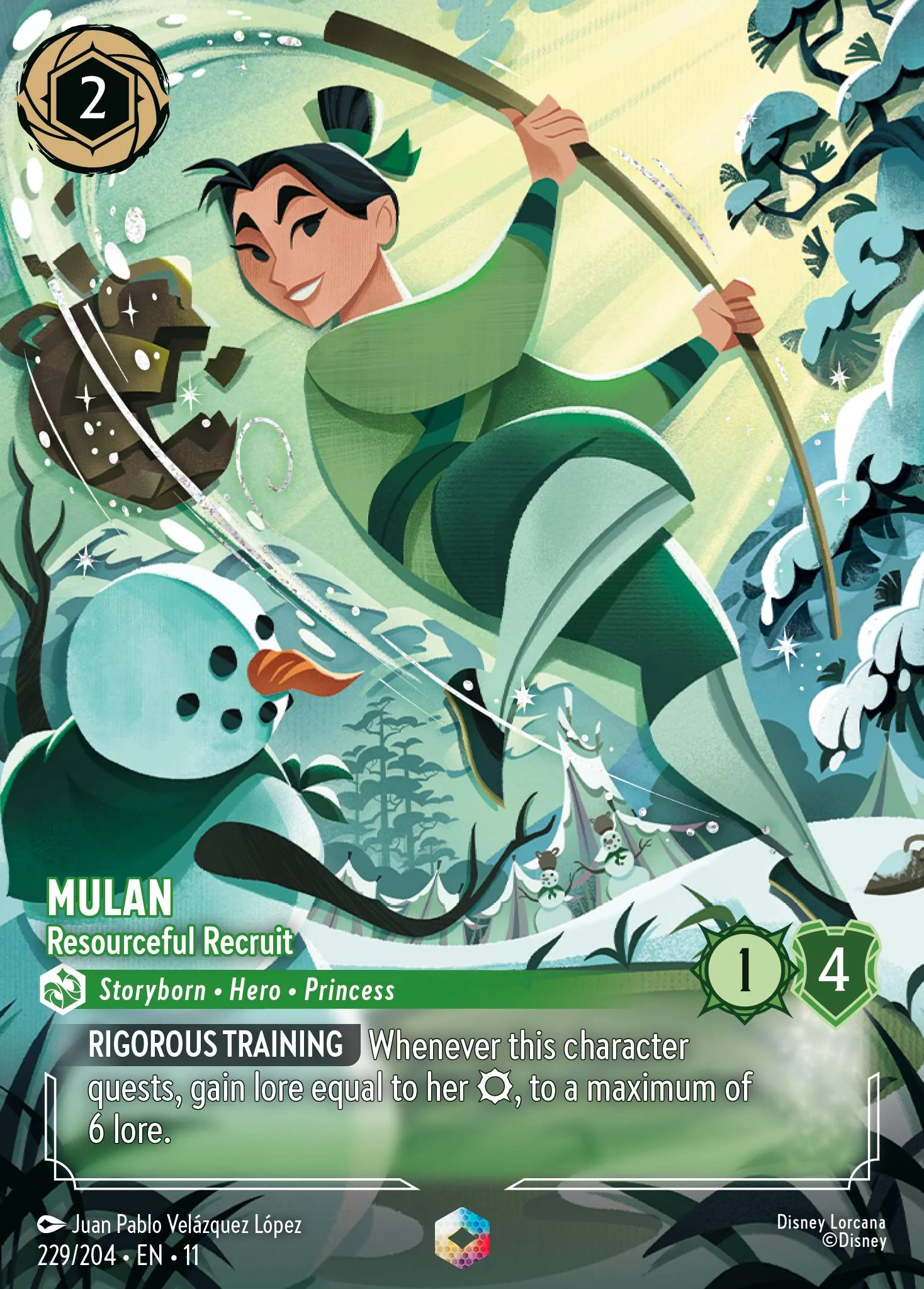 Mulan - Resourceful Recruit  (229/204 - Winterspell)  Enchanted