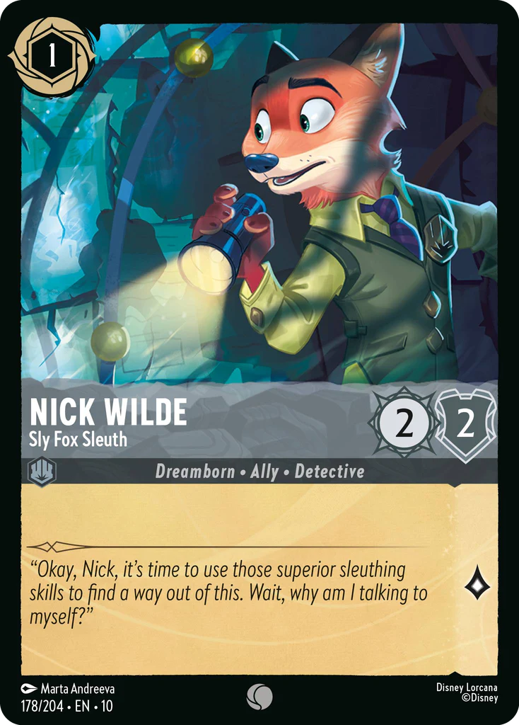 Nick Wilde - Sly Fox Sleuth (178/204 - Whispers in the Well) Common