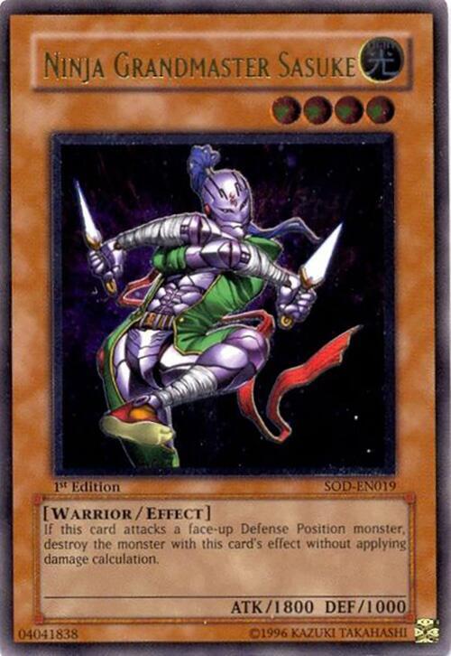 Ninja Grandmaster Sasuke (SOD-EN019) Ultimate Rare- Light Play 1st Edition