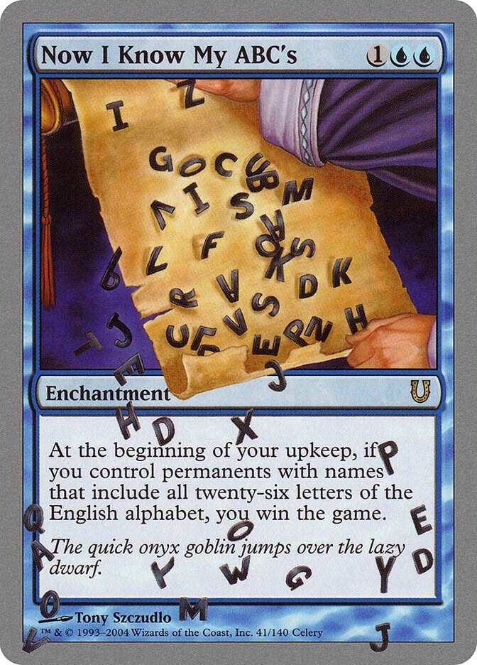 Now I know my ABC's (UNH-R)