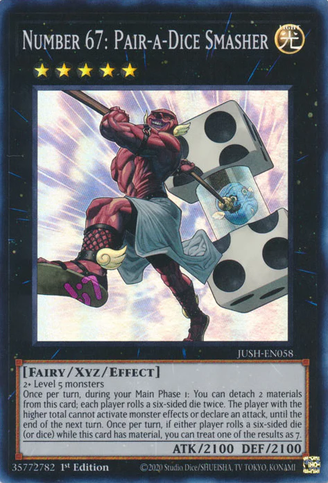 Number 67: Pair-a-Dice Smasher (Super Rare) (JUSH-EN058)