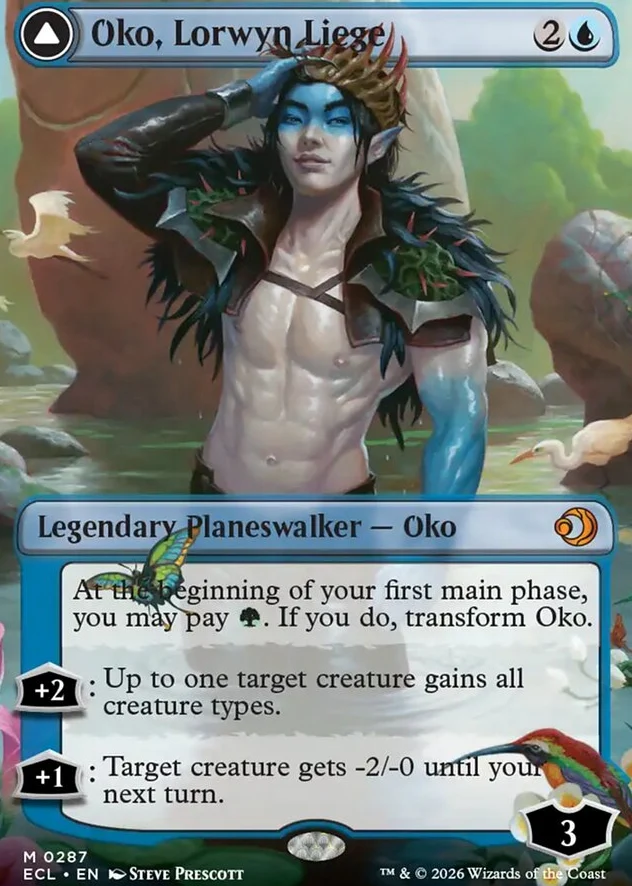 Oko, Lorwyn Liege // Oko, Shadowmoor Scion [ #0287 Borderless ] (ECL-M) - Image 2