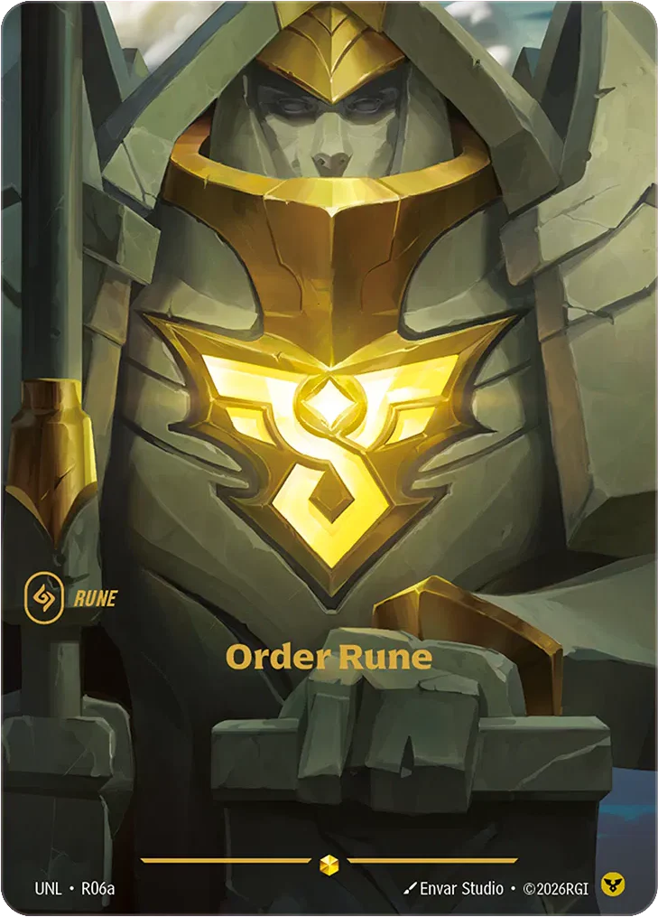 Order Rune (Alternate Art) - R06a (UNL)  Showcase