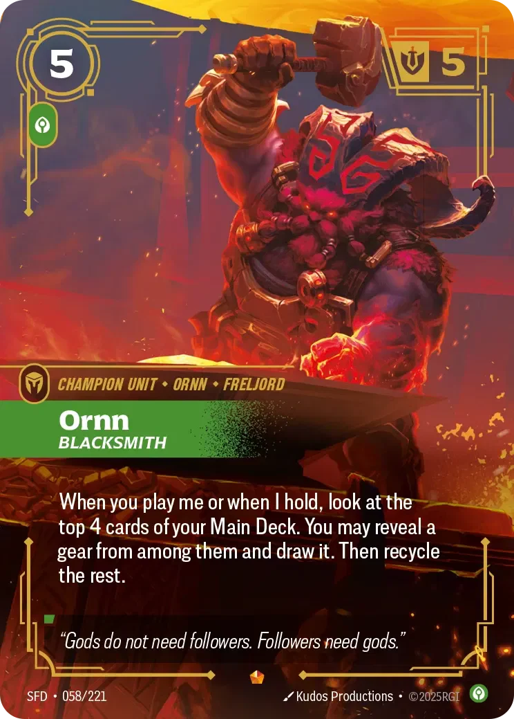 Ornn - Blacksmith - 058/221 (SFD) Epic