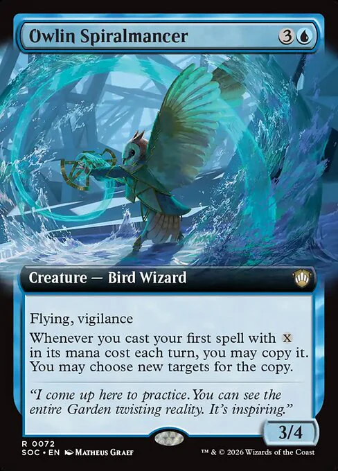 Owlin Spiralmancer [ #0072 Extended Art ] (SOC-R)