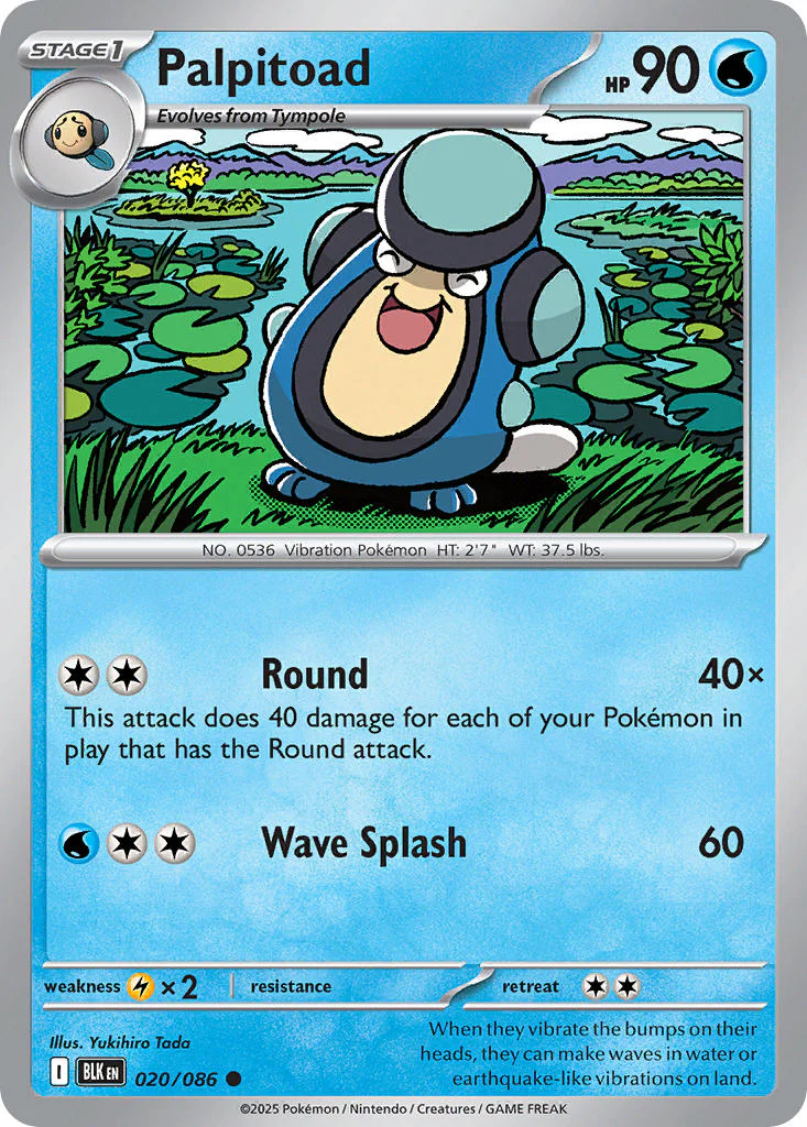 Palpitoad (Poke Ball Pattern) - 020/086 (BLK) Common