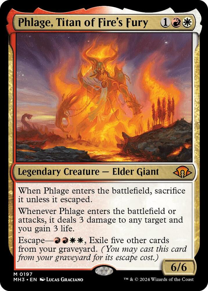 Phlage, Titan of Fire's Fury [#0197] (MH3-M) Heavy Play