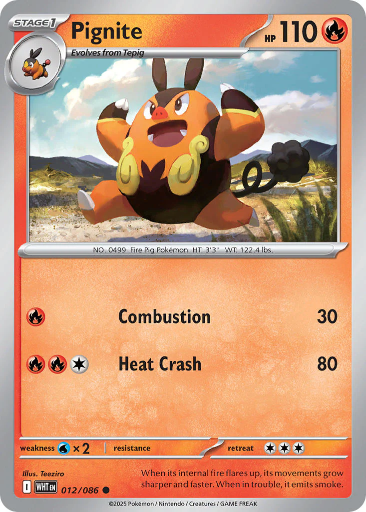 Pignite (Master Ball Pattern) - 012/086 (WHT) Common