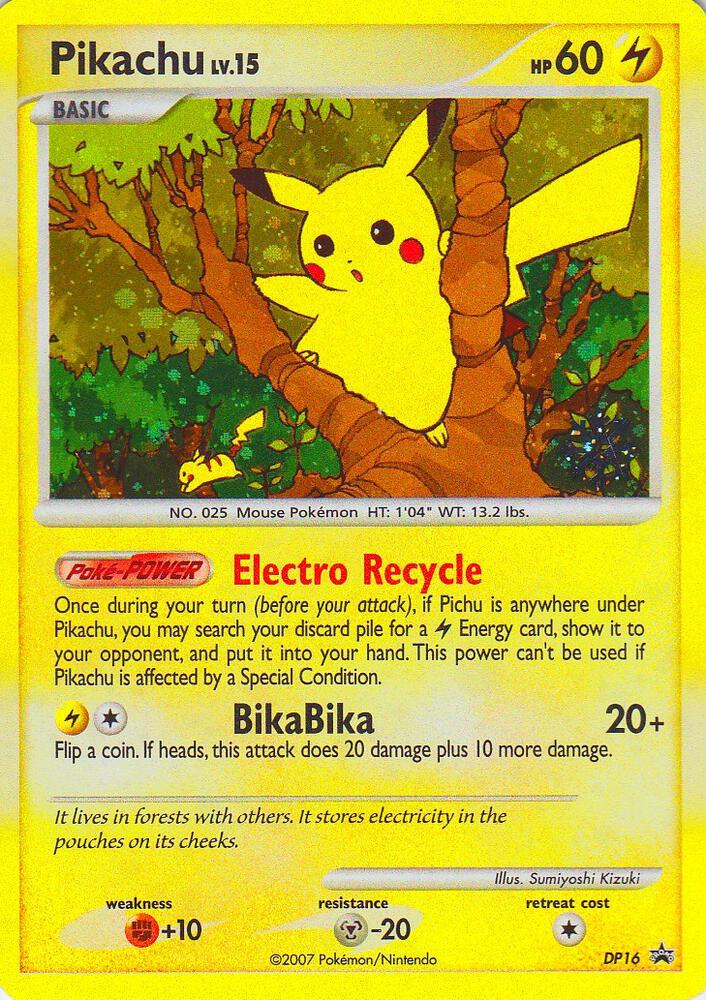 Pikachu - DP16 Promo - Moderate Play
