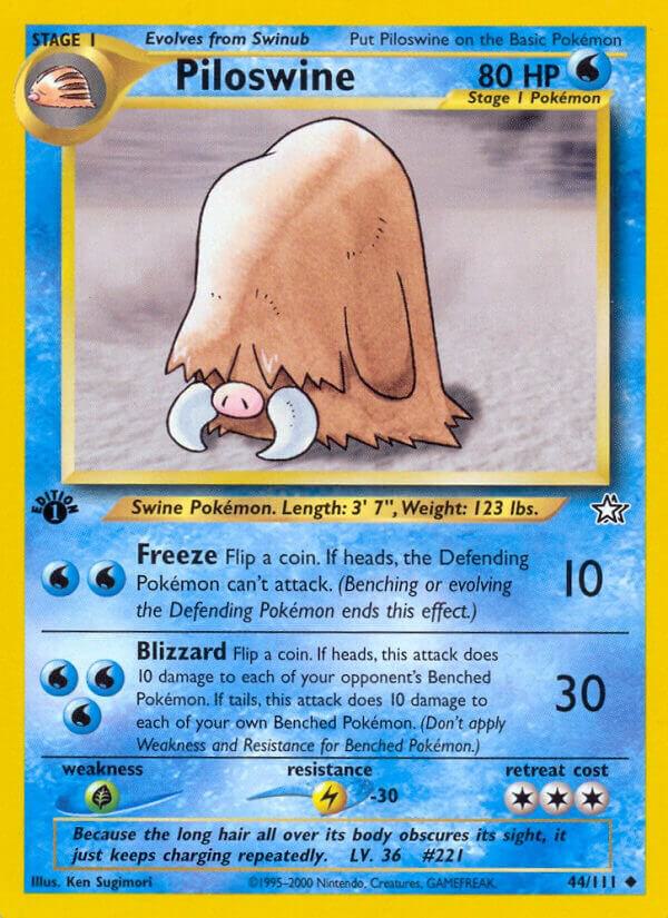 Piloswine - 044/111 (N1) Uncommon Moderately Played