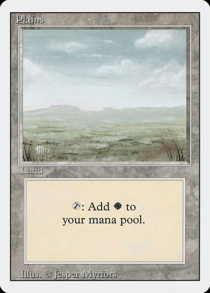 Plains [ 294 ] (3ED-C) Heavy Play