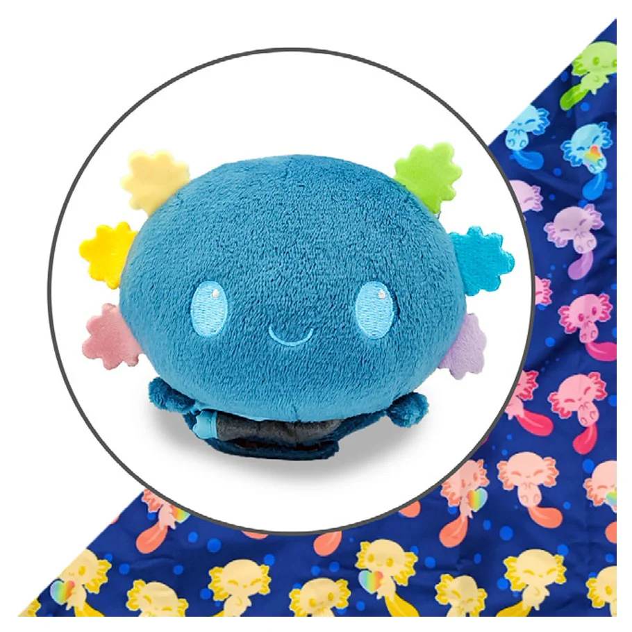 Plush Tote Bag: Blue Axolotl - Image 2