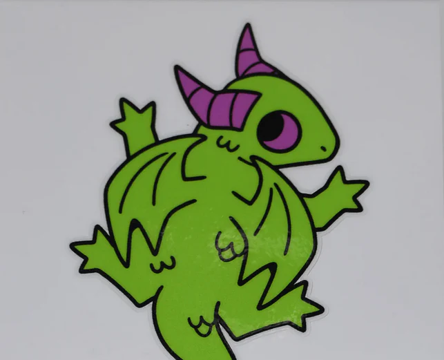 Pocket Dragon Sticker: Emerald