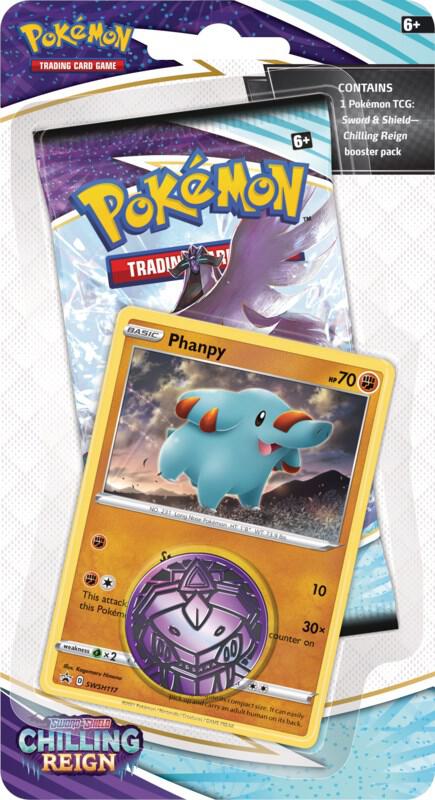 Pokemon TCG: SWSH06: Chilling Reign  - Single Pack Blister [Phanpy]