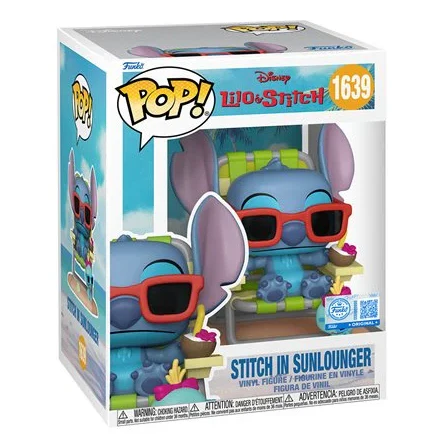 POP Figure Deluxe: Disney Lilo & Stitch #1639 - Stitch in Sunlounger (EE)