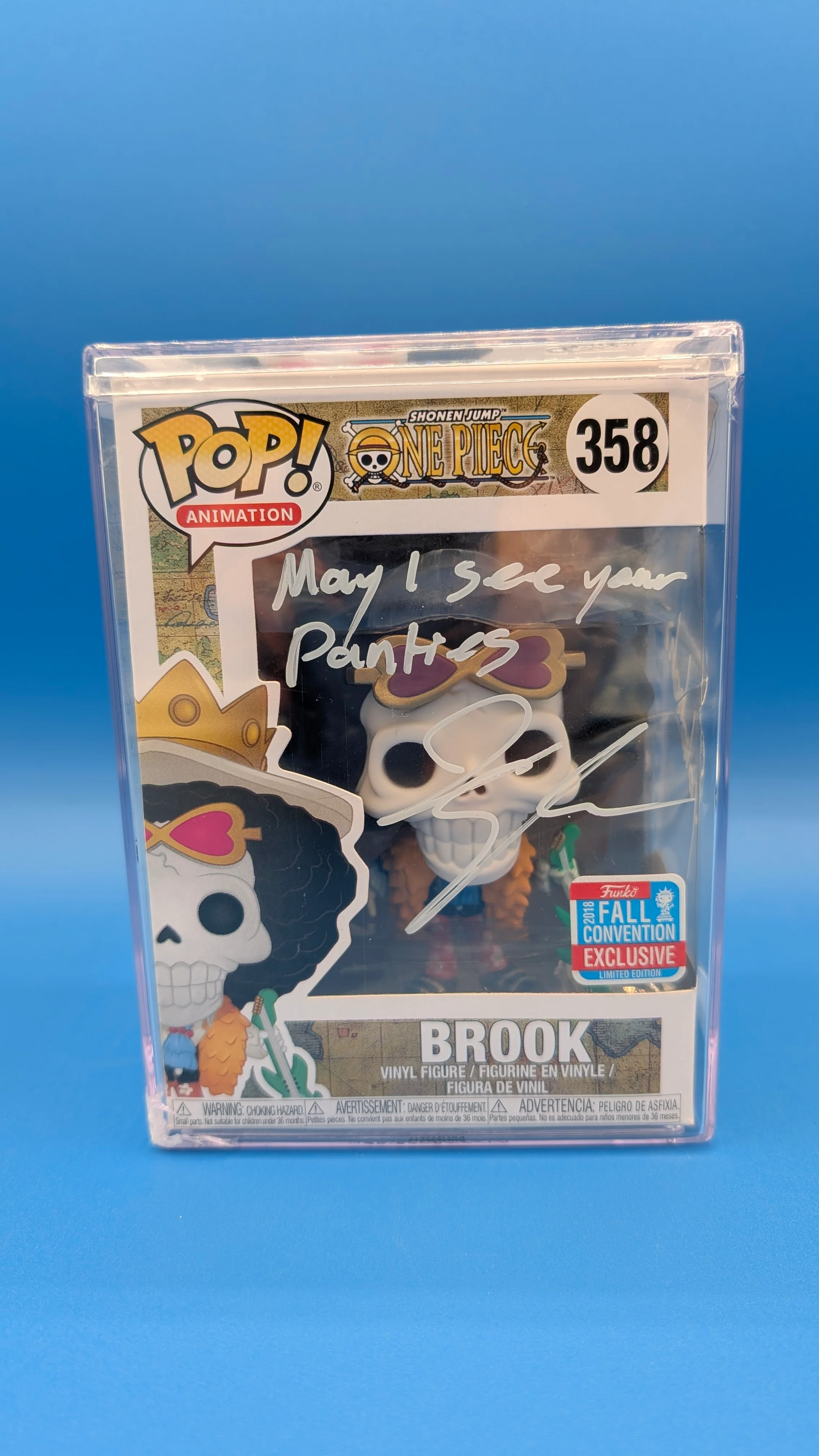 POP Figure: One Piece #0358 - Brook (2018 Fall Convention Exclusive) (Signed by Ian Sinclair) (JSA Certified AS15795) - Image 2