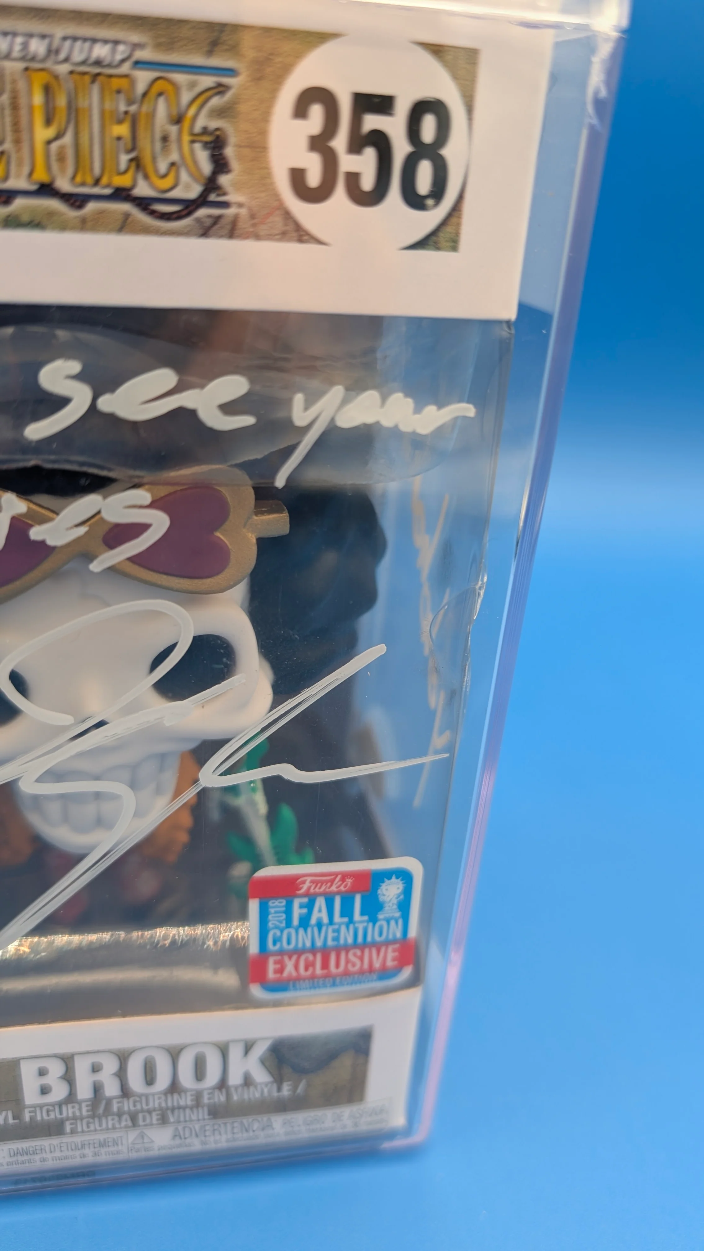 POP Figure: One Piece #0358 - Brook (2018 Fall Convention Exclusive) (Signed by Ian Sinclair) (JSA Certified AS15795) - Image 8