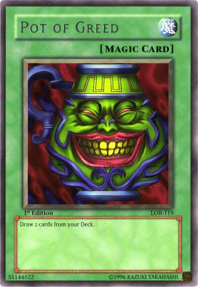 Pot of Greed (LOB-119) Light Play - Unlimited