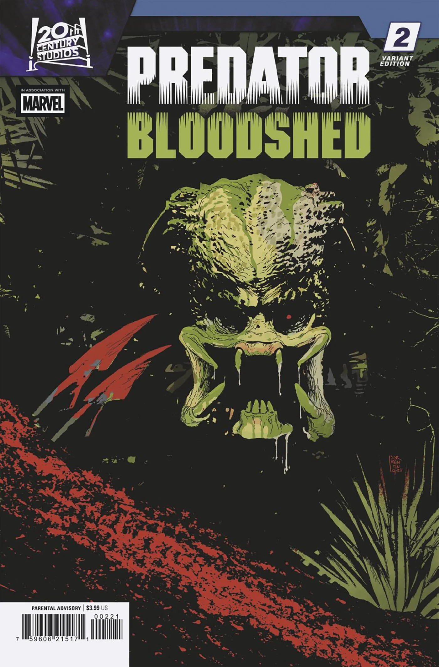 PREDATOR: BLOODSHED #2 ANDREA SORRENTINO VARIANT - Image 2