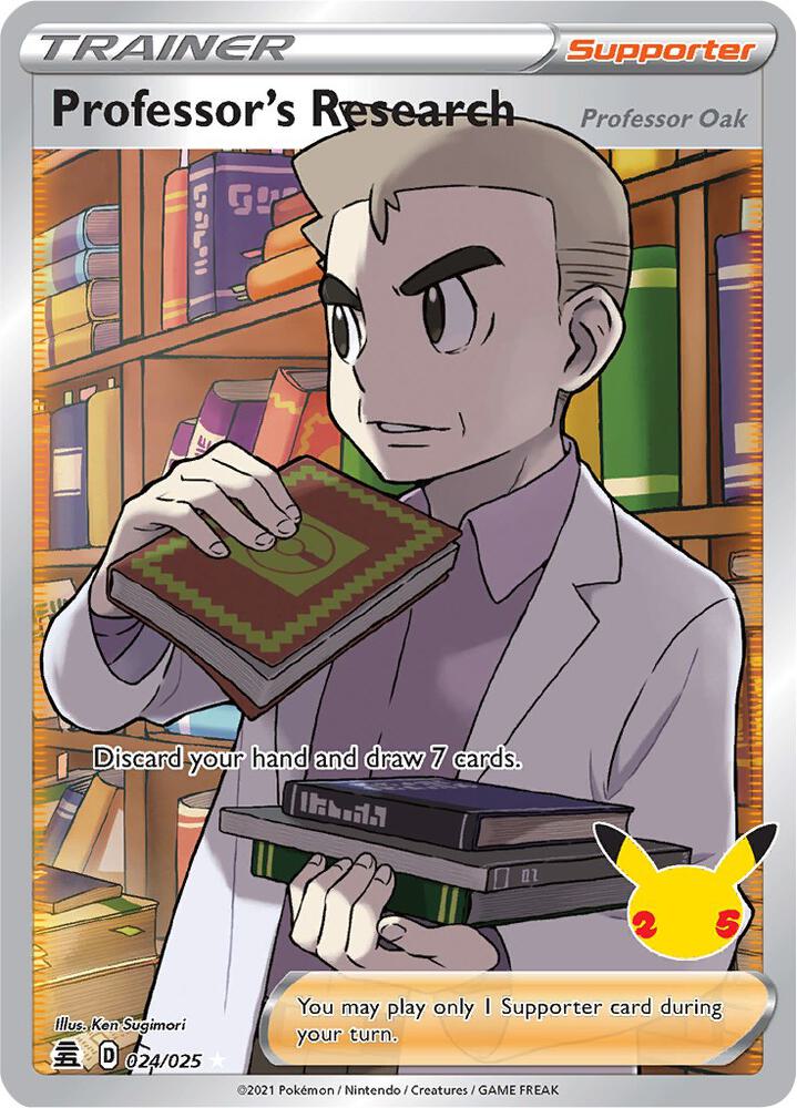 Professor's Research (Full Art) - 024/025 (CLB) Ultra Rare - Light Play Holofoil