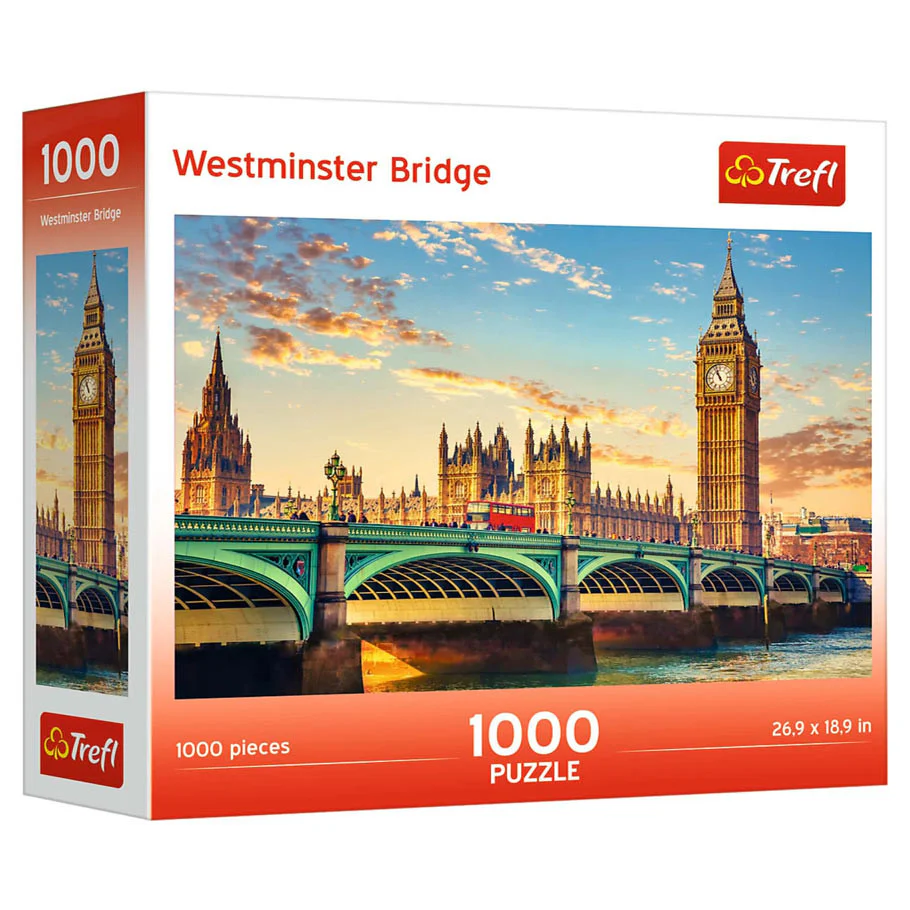 Trefl: Red Puzzle 1000 Piece - Westminster Bridge