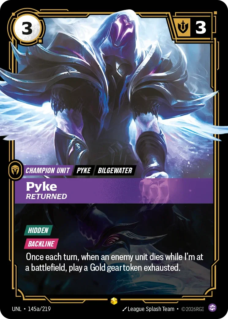 Pyke - Returned (Alternate Art) - 145a/219 (UNL)  Showcase